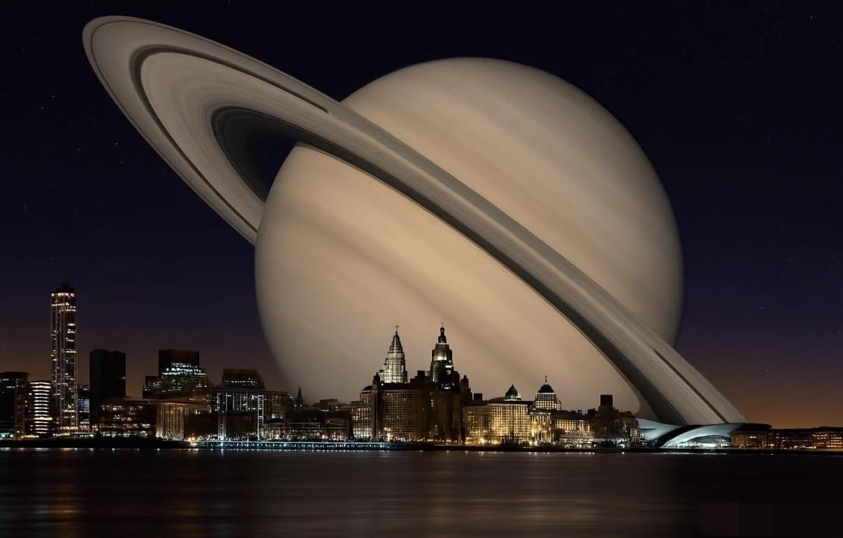 把土星木星放到月亮位置，这个真的很可怕啊尤其木星[笑着哭]