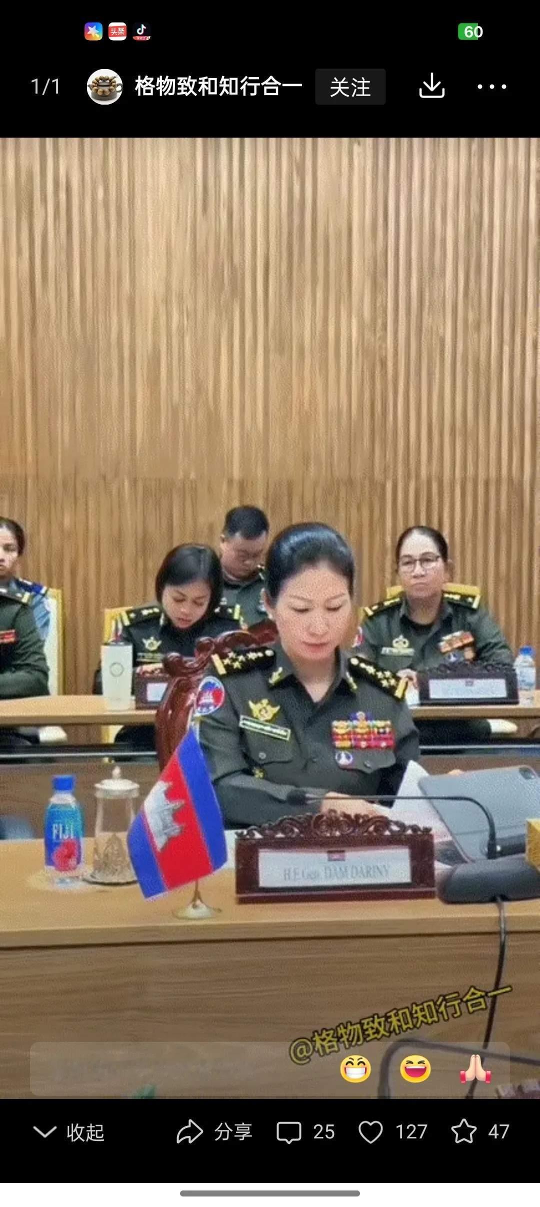 刚看了柬埔寨的军队结构，真是够奇葩的，平均35名士兵配一名将军，整个柬埔寨正规军