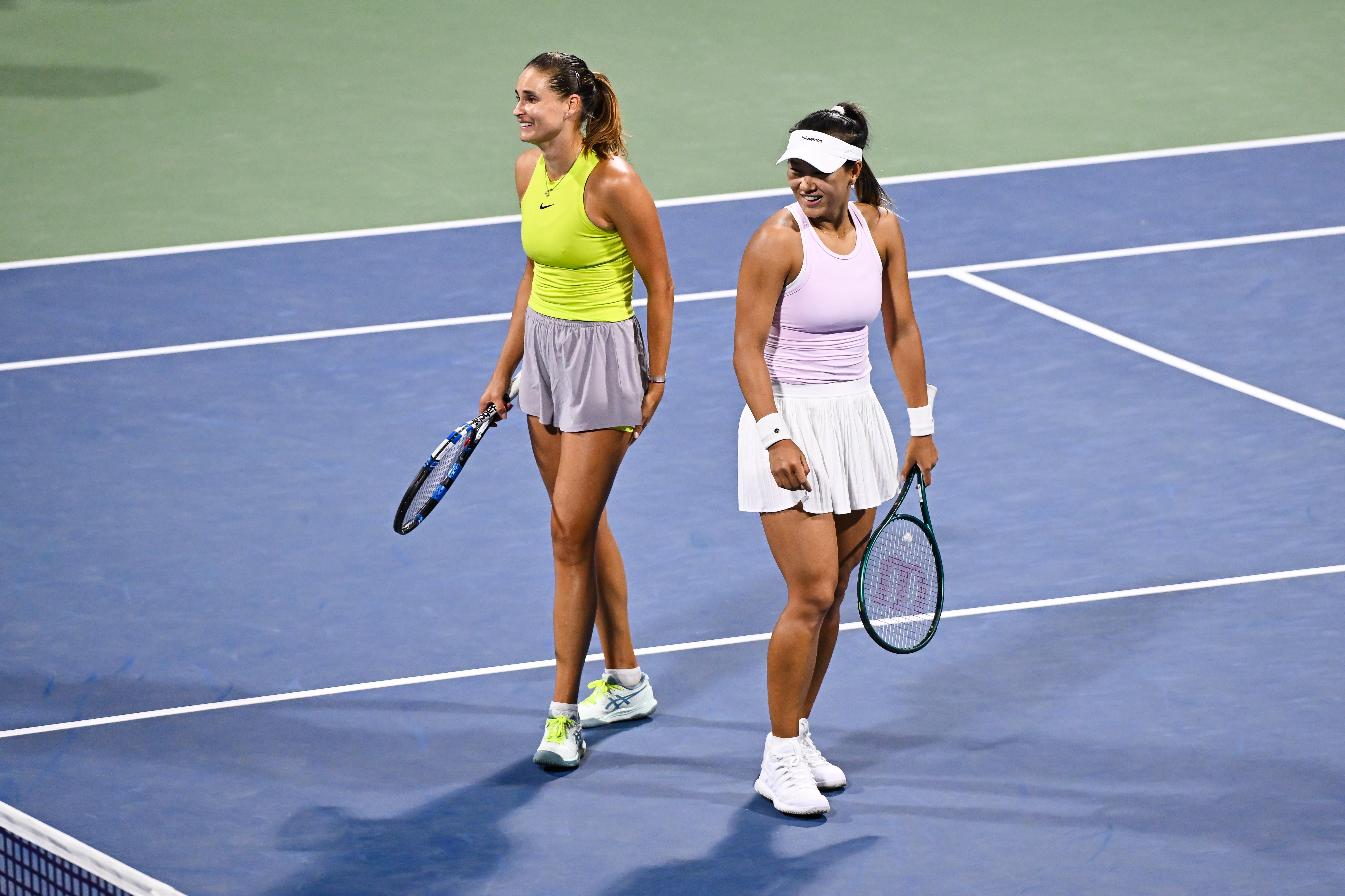 WTA1000辛辛那提站双打第二轮补赛，郭涵煜/帕诺娃以6-13-610-7