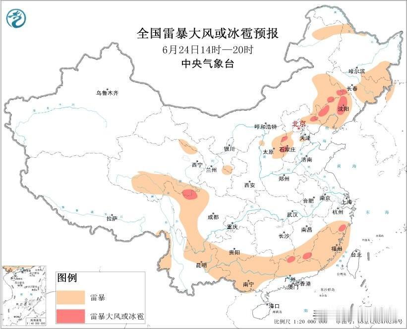 ［京津冀强对流］受冷涡，切变线影响，预计今天下午到夜间，我省中部地区有强对流天气