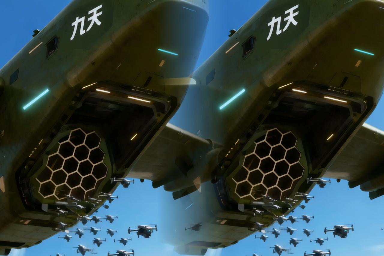 有些网友还在那替“九天”无人机瞎操心，担心这玩意个头大、飞得慢，上天就成了防空导