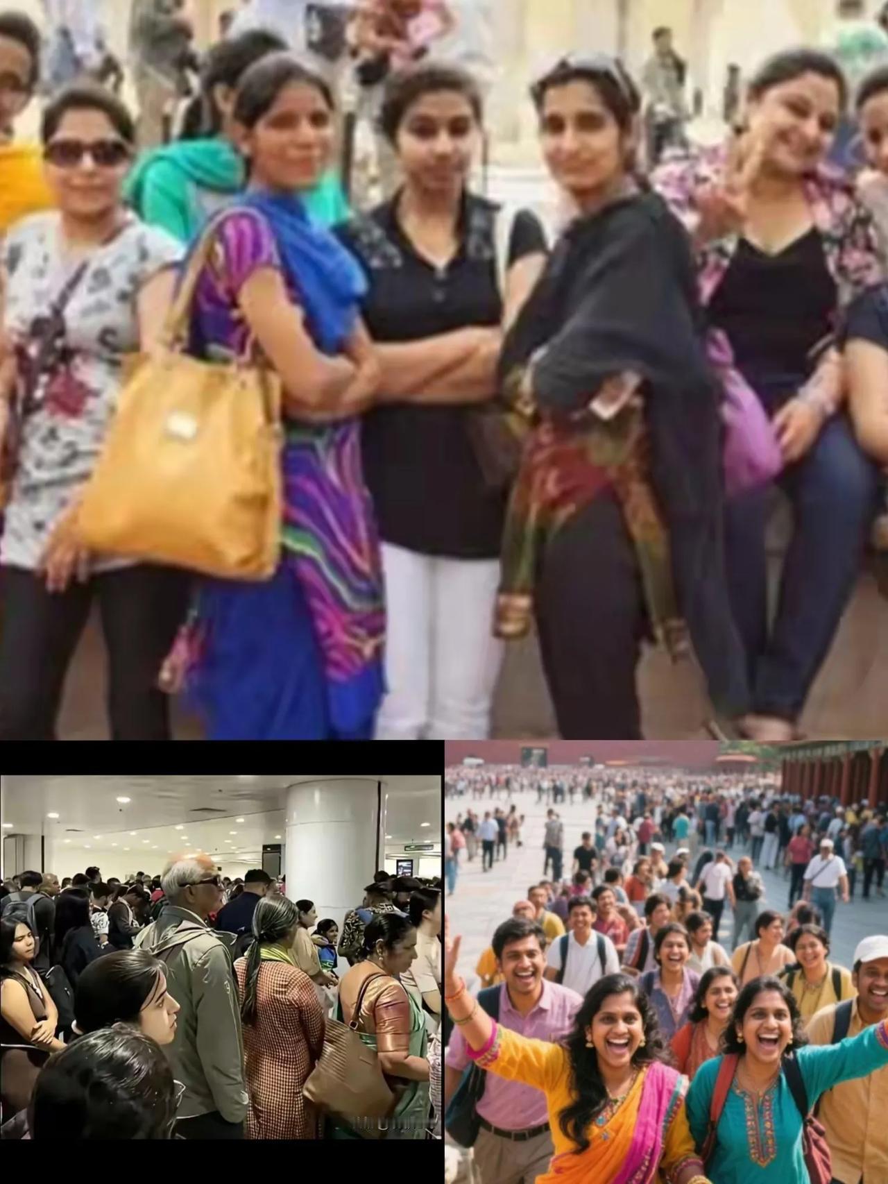 近期，中国的义乌小商品城、长城、深圳科技园等地，随处可见拖家带口的印度游客！