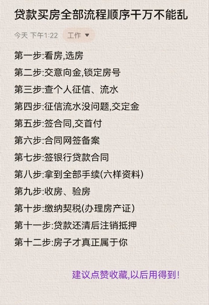 买房流程顺序，买房一定要按顺序来，收着!​​​