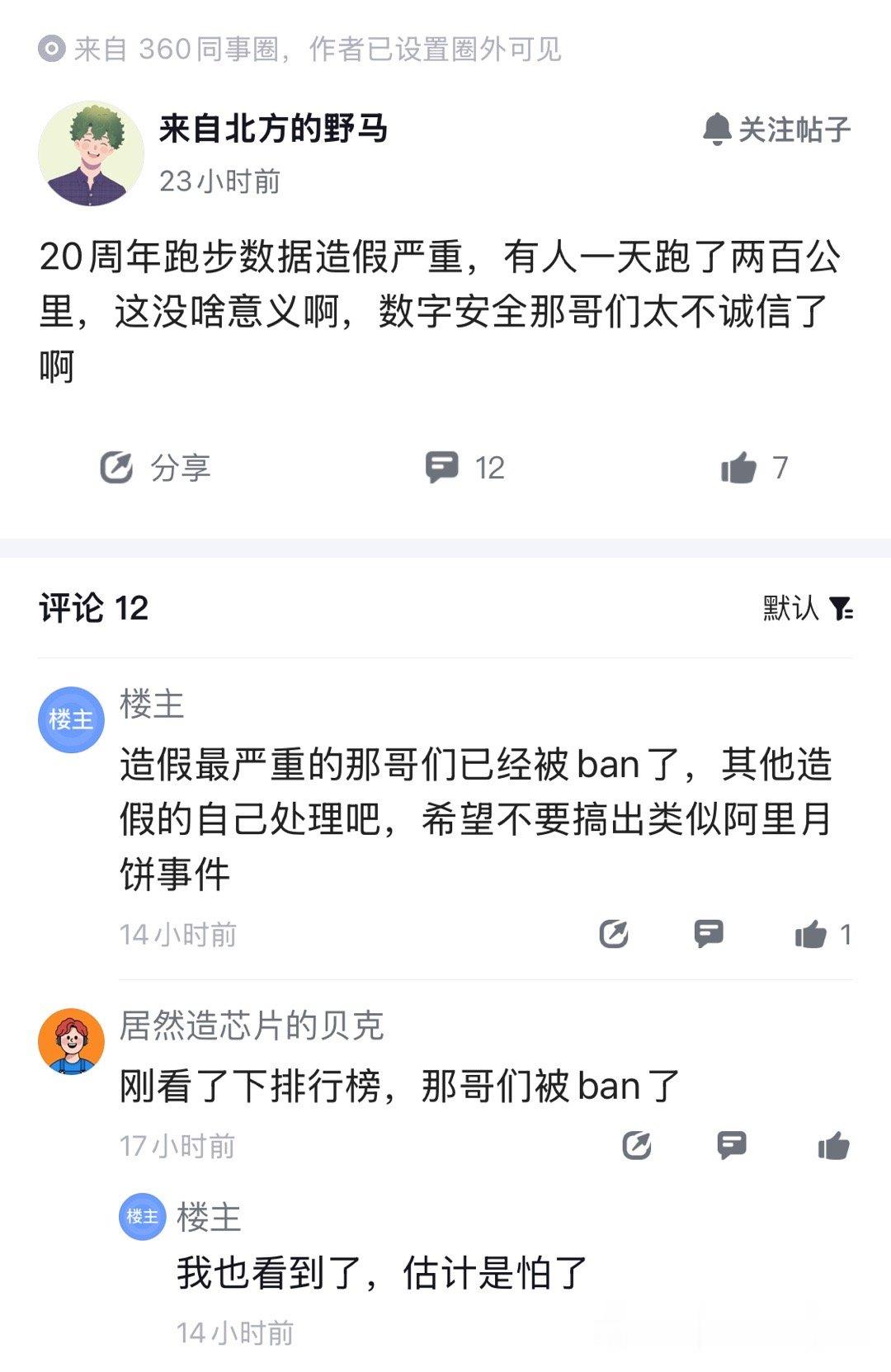 公司20周年活动，有人一天跑了200公里​​​