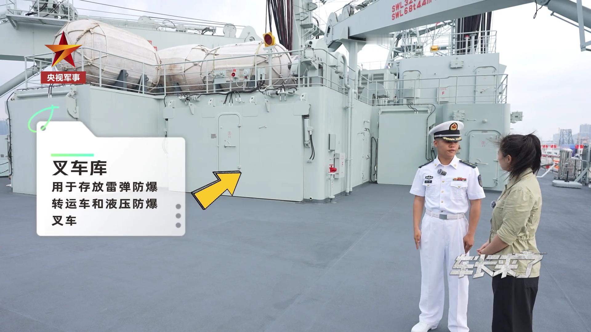 新903A乌伦古湖舰相关原来叉车库旁边的叫防爆电梯，用于干货物资和雷弹转运烽火