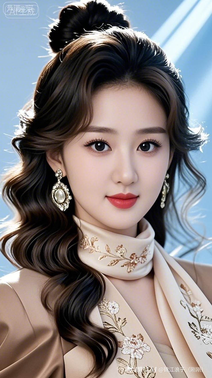 这美女真漂亮，发型和妆容都绝了！