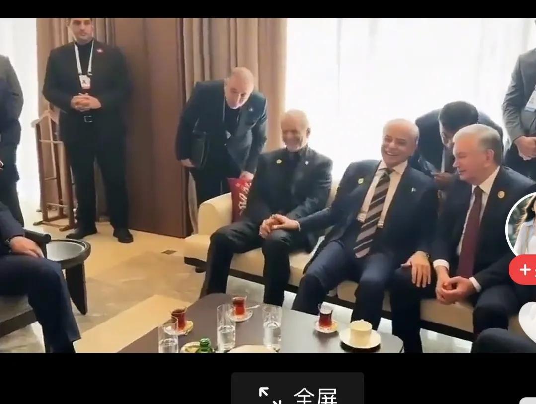 巴基斯坦总理夏巴兹在经合组织峰会上可谓风光无限，妥妥的大男主，参会国家领导人都围