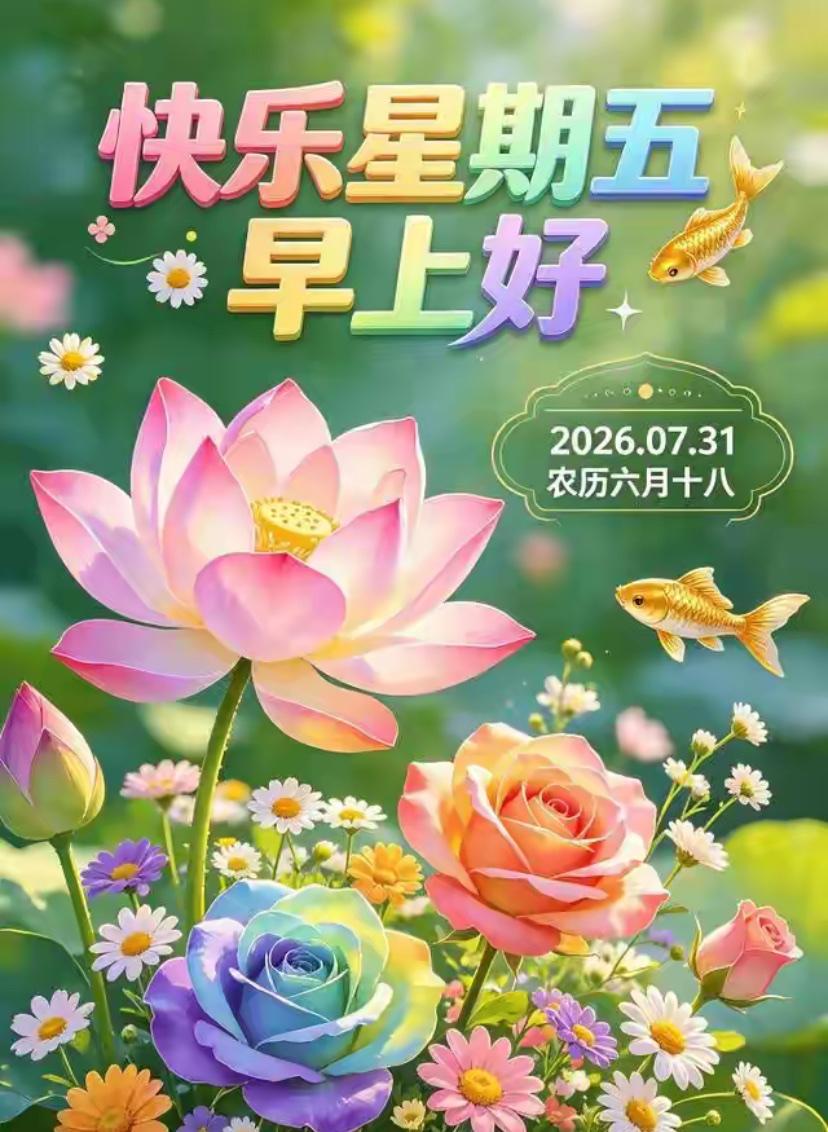🌺2026./7月31日，夏凉润心静，顺遂度长夏🌺☘️☀️周五拂晓时分，