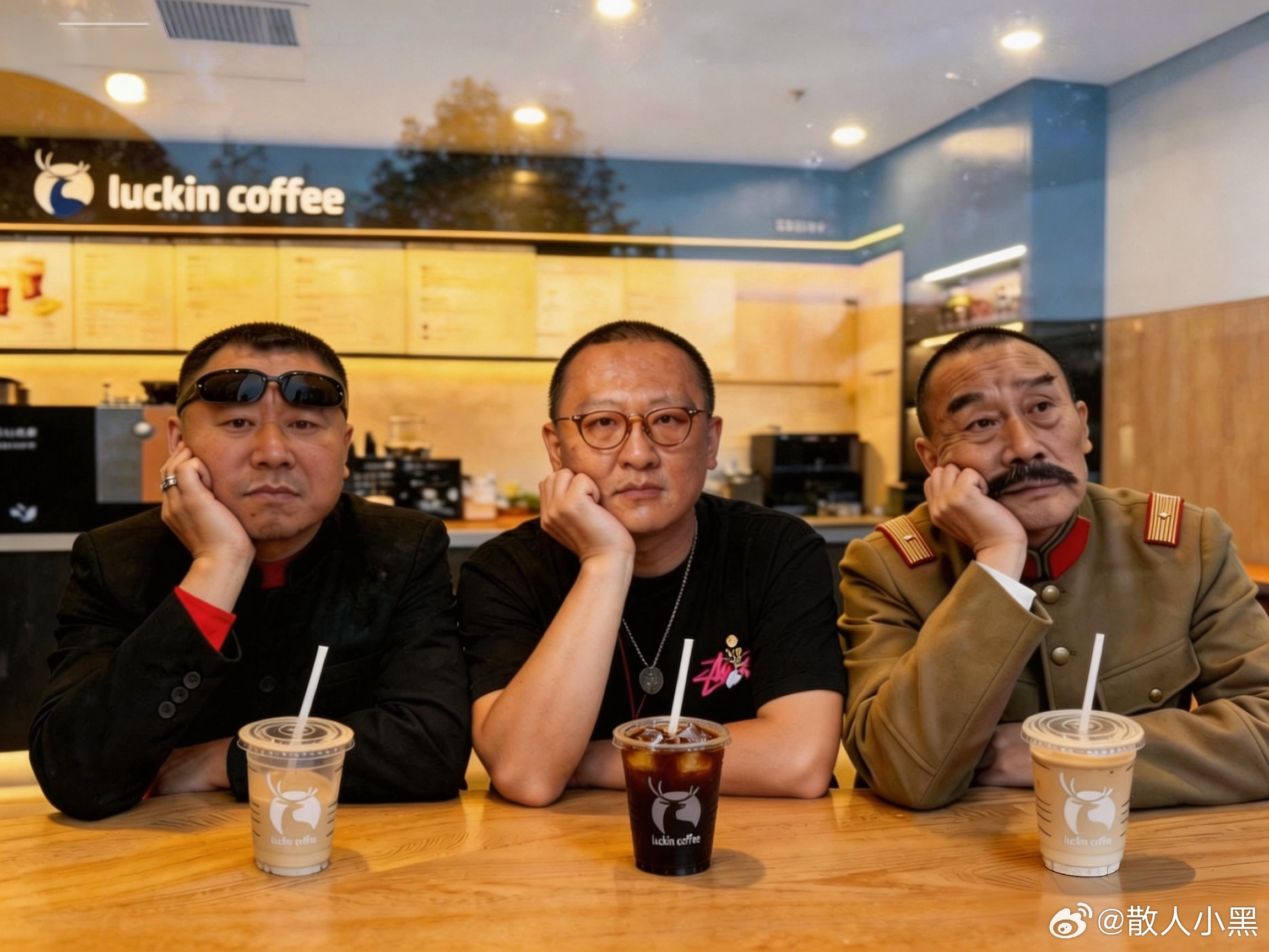 能与我最尊敬的两位前辈喝一口我很开心❤️