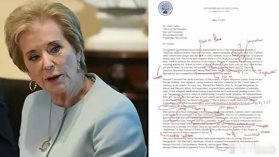 还得是哈佛，批改下美国教育部长的作文没毛病。​美国教育部长5月5日给哈佛
