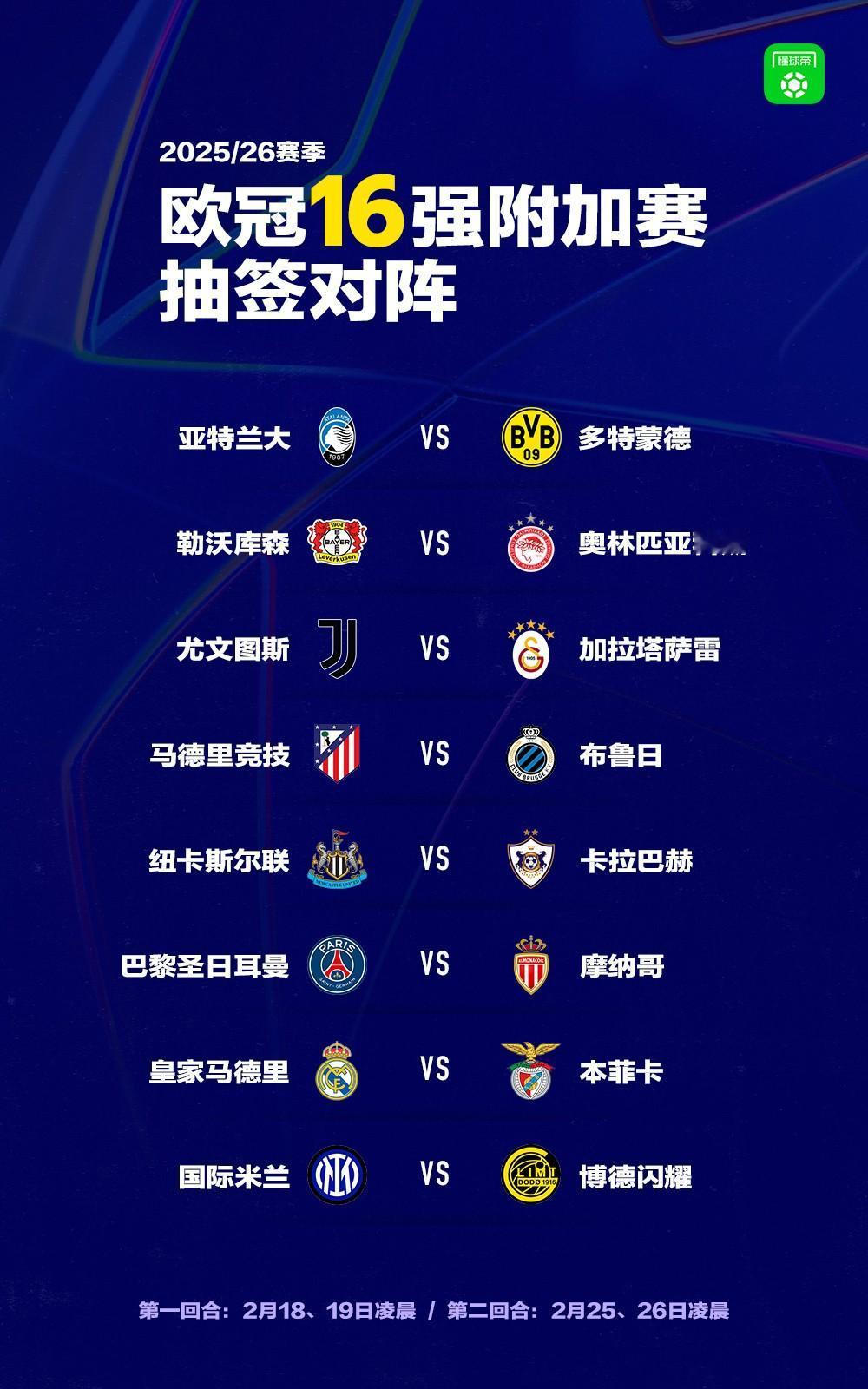 欧冠抽签出炉，也太巧了吧！看一下你们的主队和所喜欢的球队是什