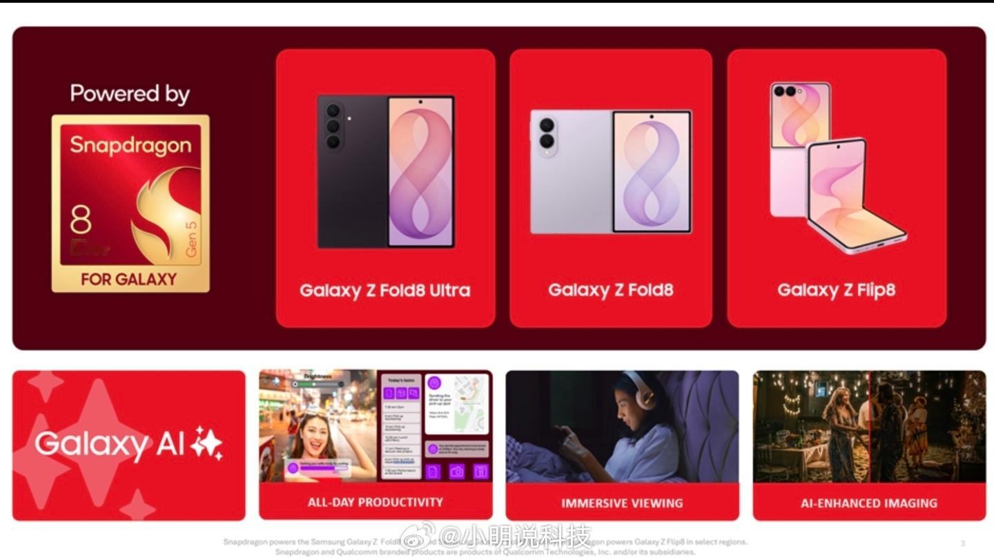 三星与高通的合作关系越来越紧密了。GalaxyZFold8、ZFold