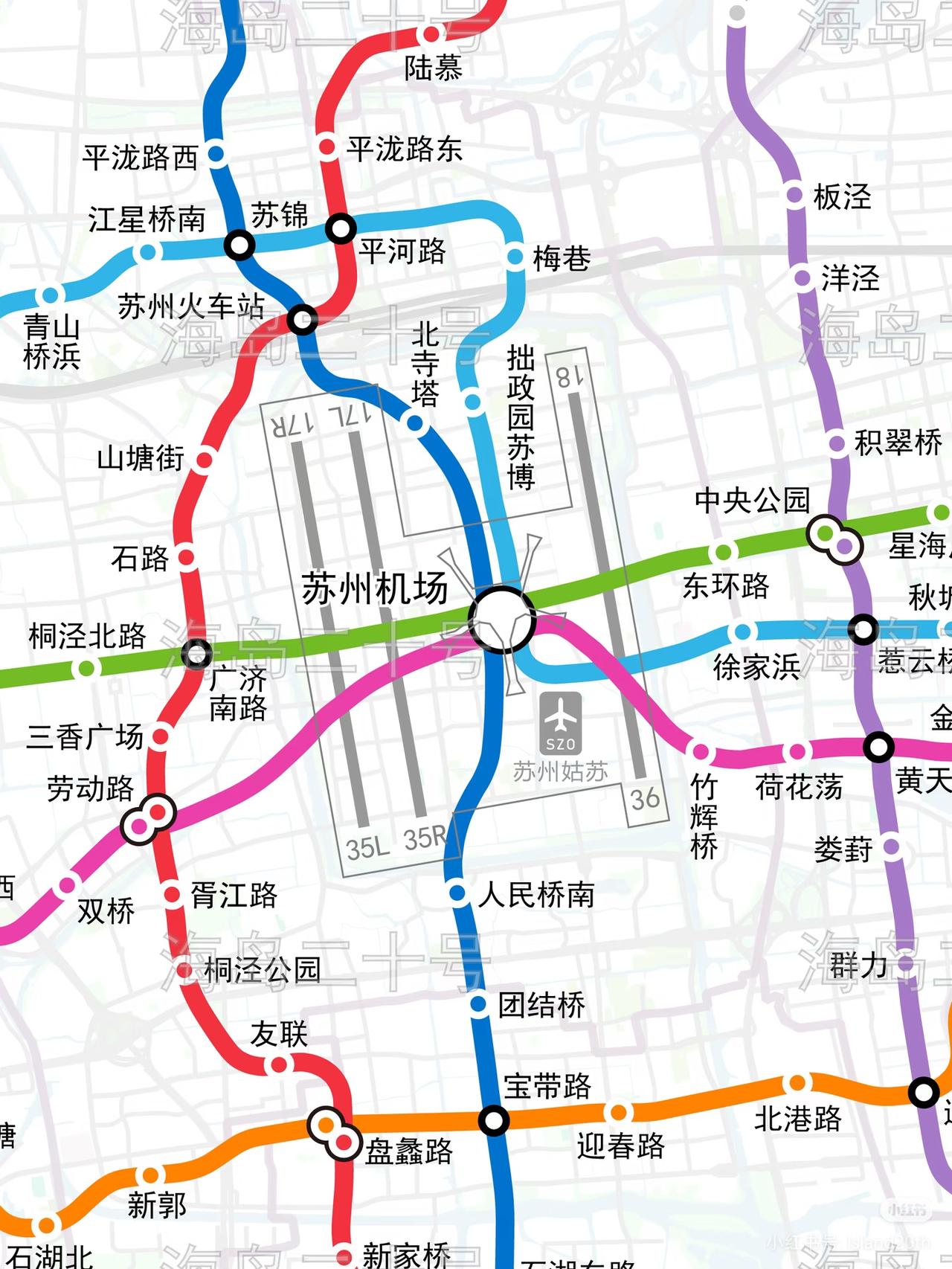 苏州新机场选址堪称天生宝地！规整矩形古城利于跑道布局，护城河是天然隔离带。且古城