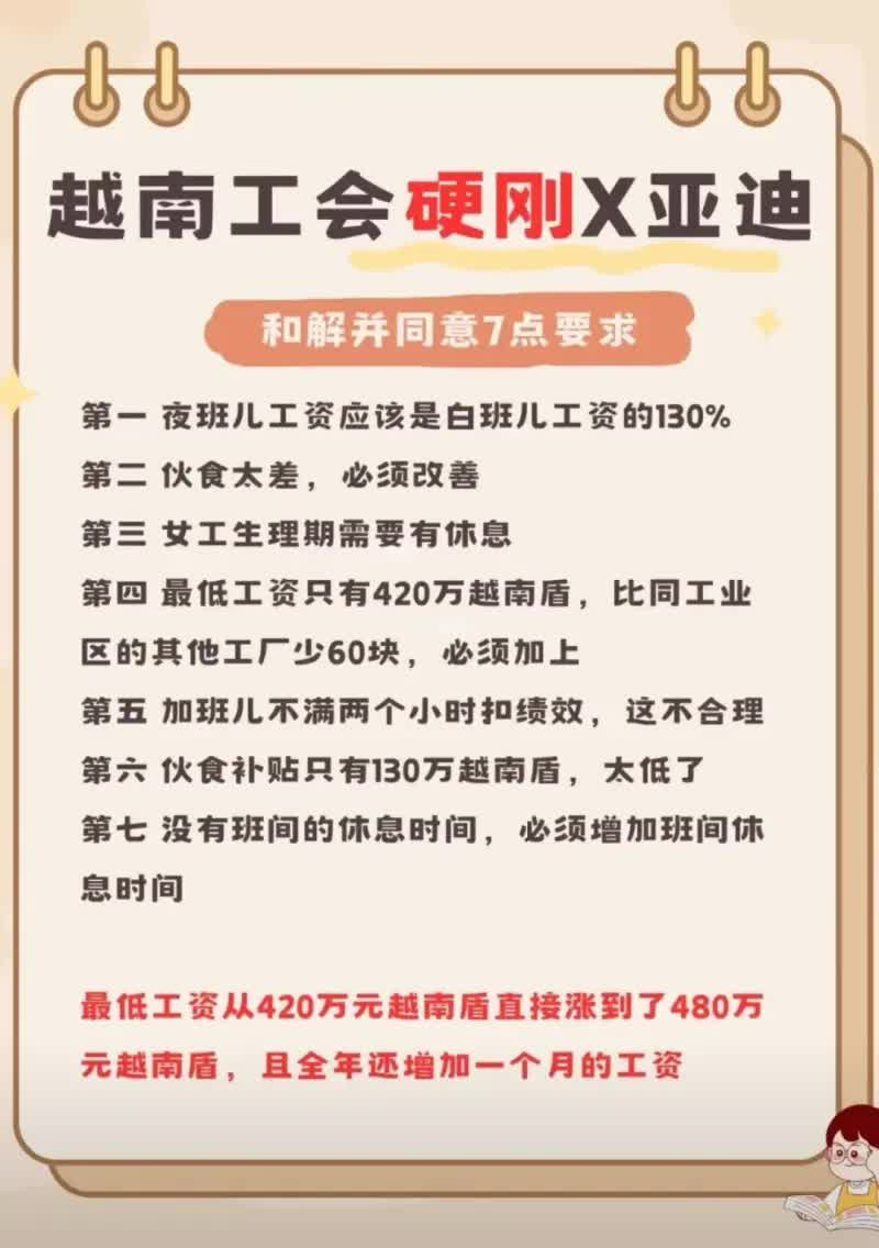 越南工会硬刚国内某字母厂！