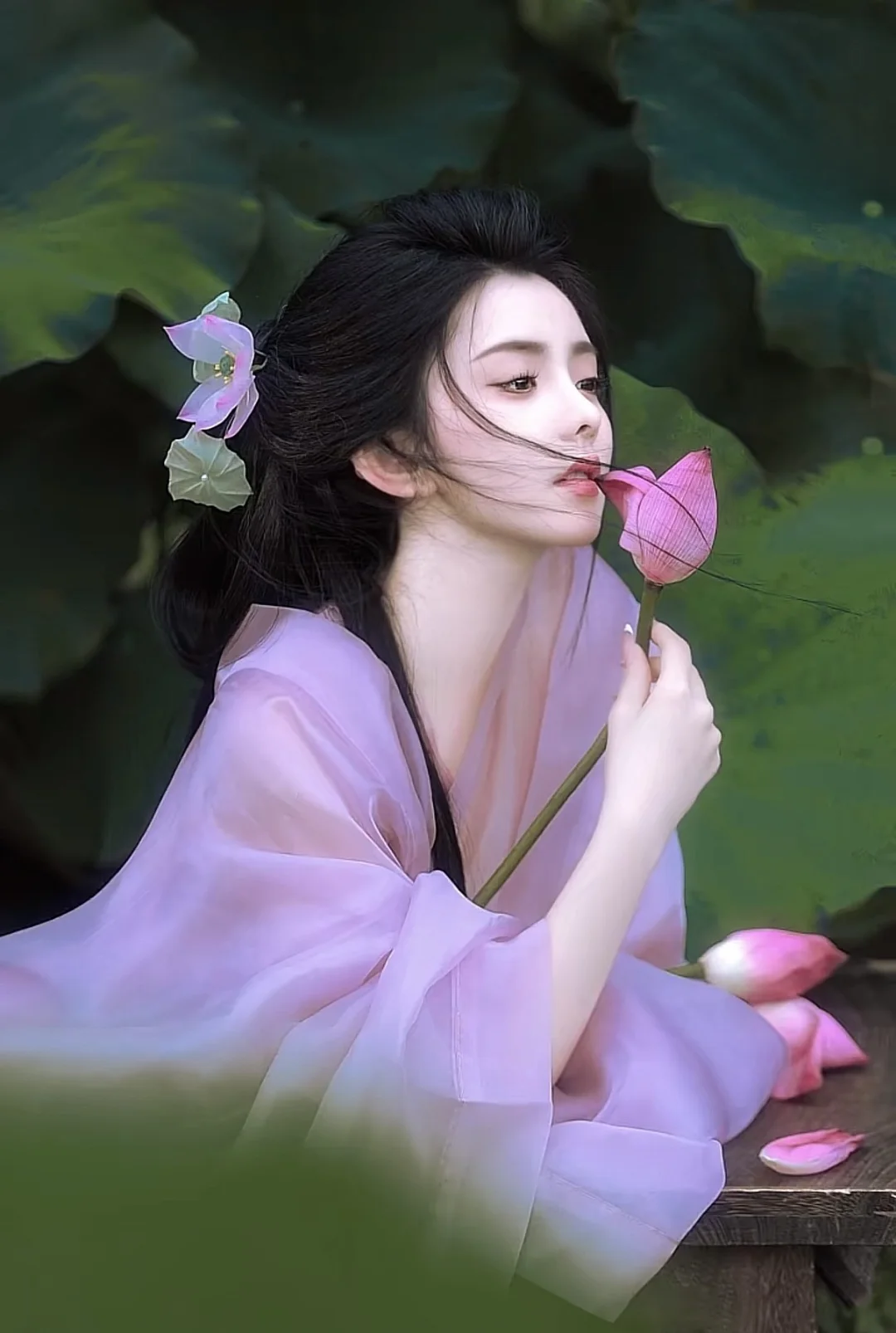 这组清冷荷花美人我会爱死～
