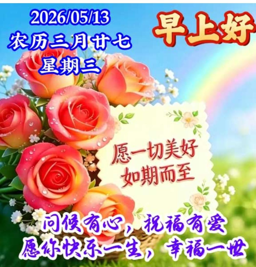 美好的一天开始，缘分让我们相遇；友谊让我们一起，彼此牵挂记心中；轻轻问声