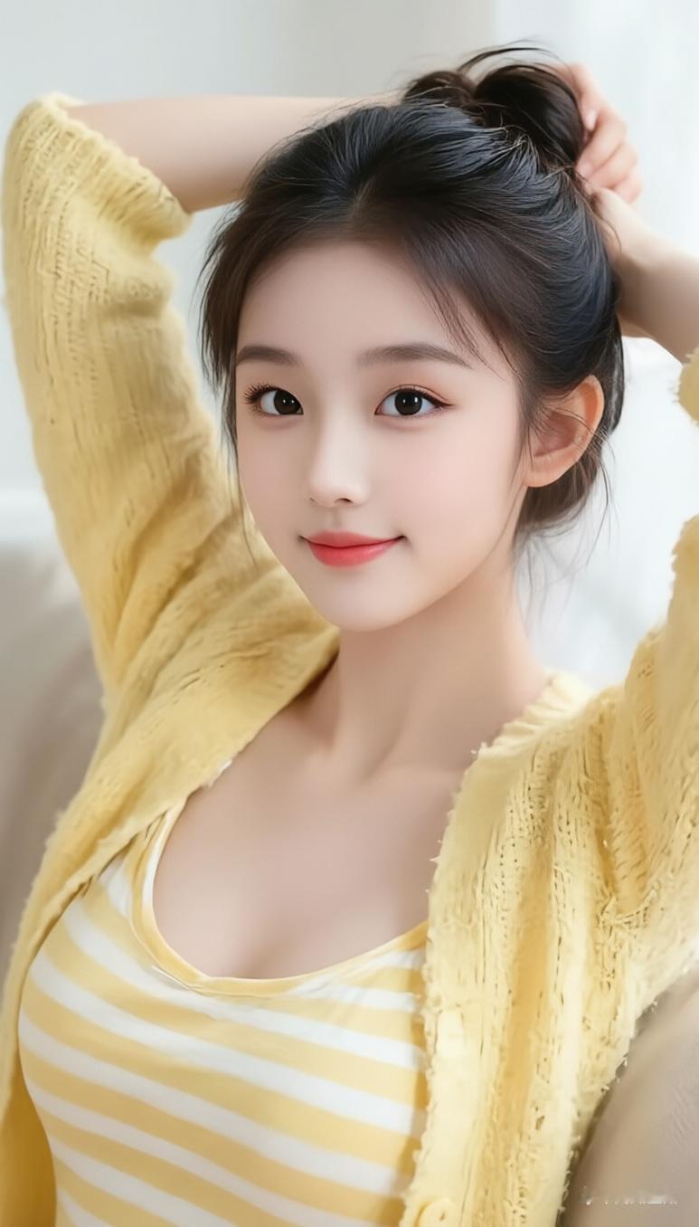 春风轻拂，笑意盈盈，花影映照出娇俏容颜。画面里的小女孩仿若春日里最为灵动的精灵，