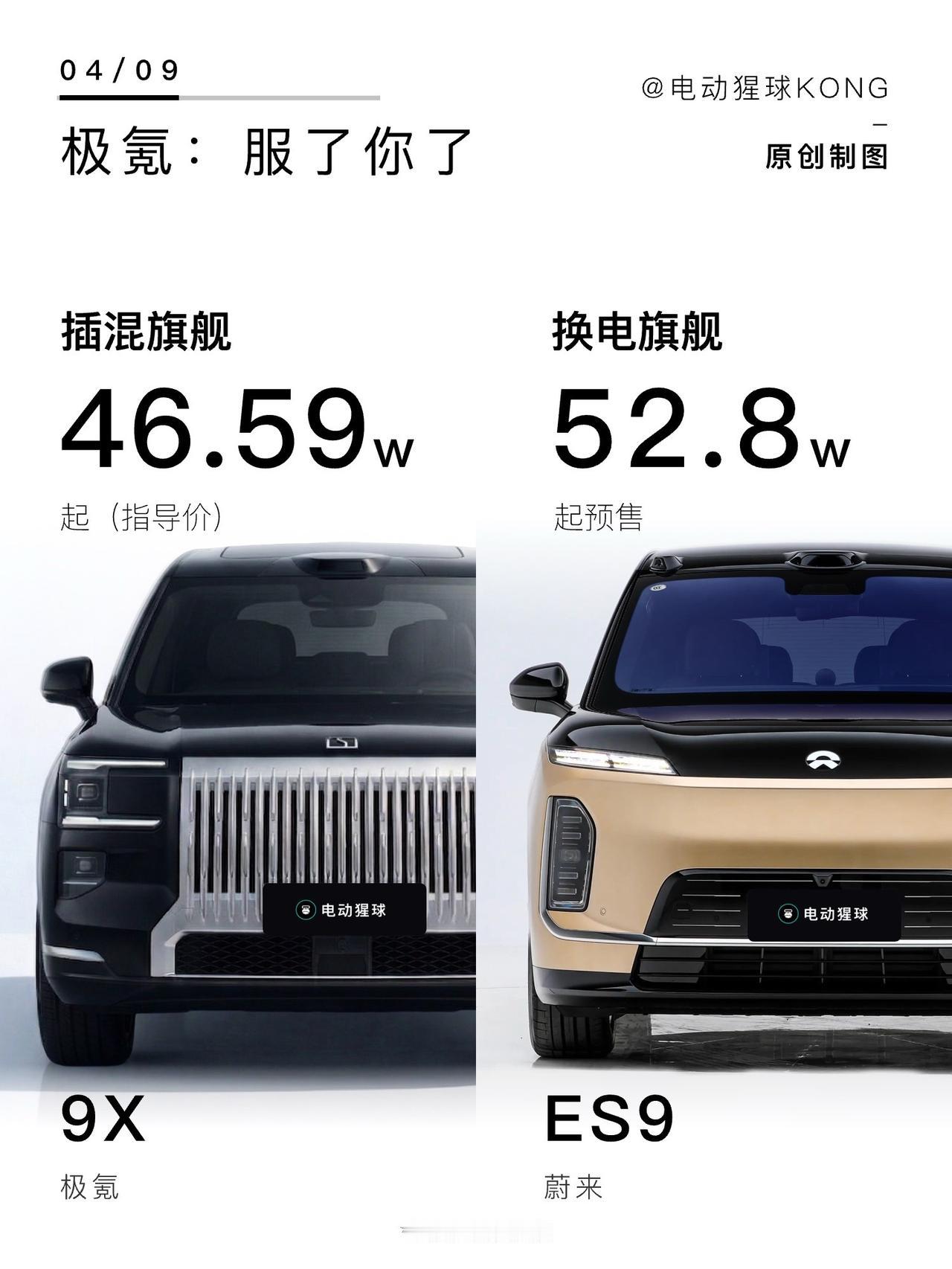 蔚来ES9发布，预售52.8万起，租电42万起，价格终于听劝了，提供3个配置，9