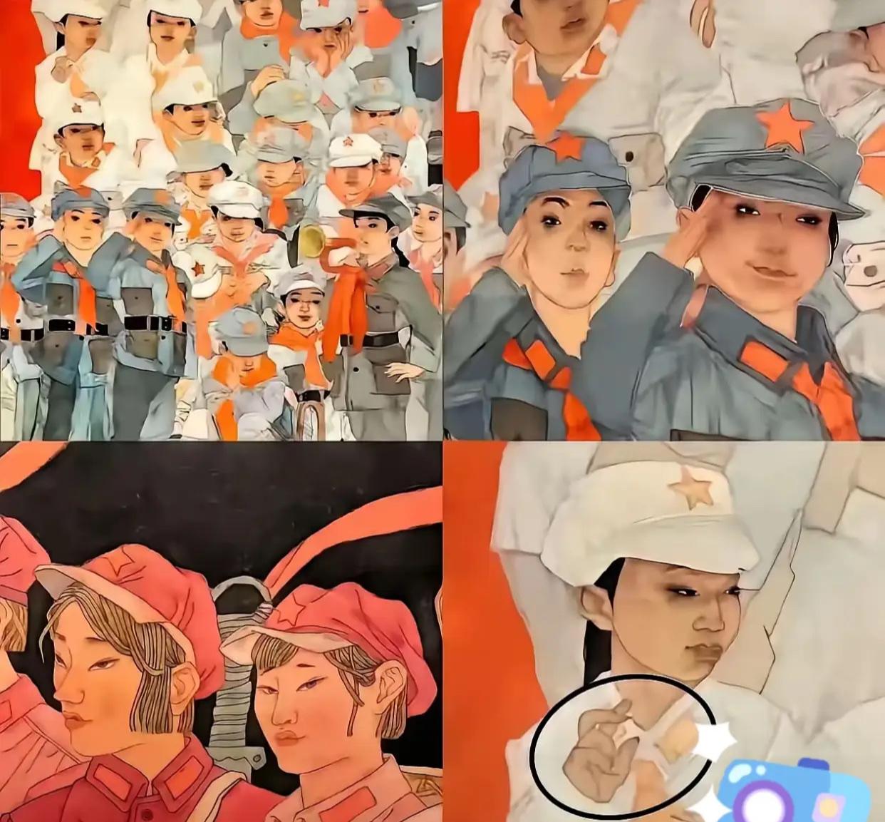汤家凤再为红军绘画喊话，说终于有人质问有关美术学院接受境外资金资助问题，称这才是