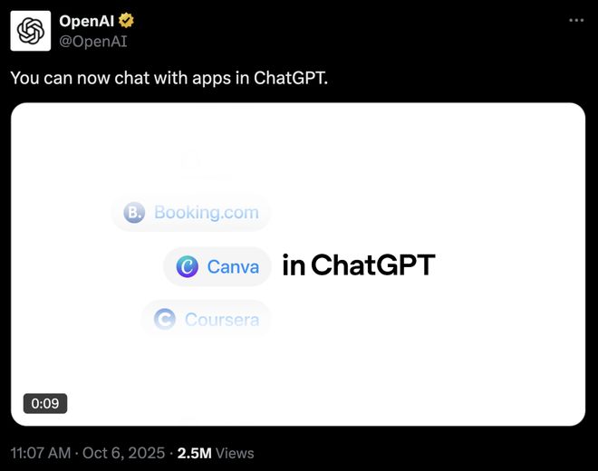 ChatGPT 变身 App Store, 「对话即应用」时代到了
