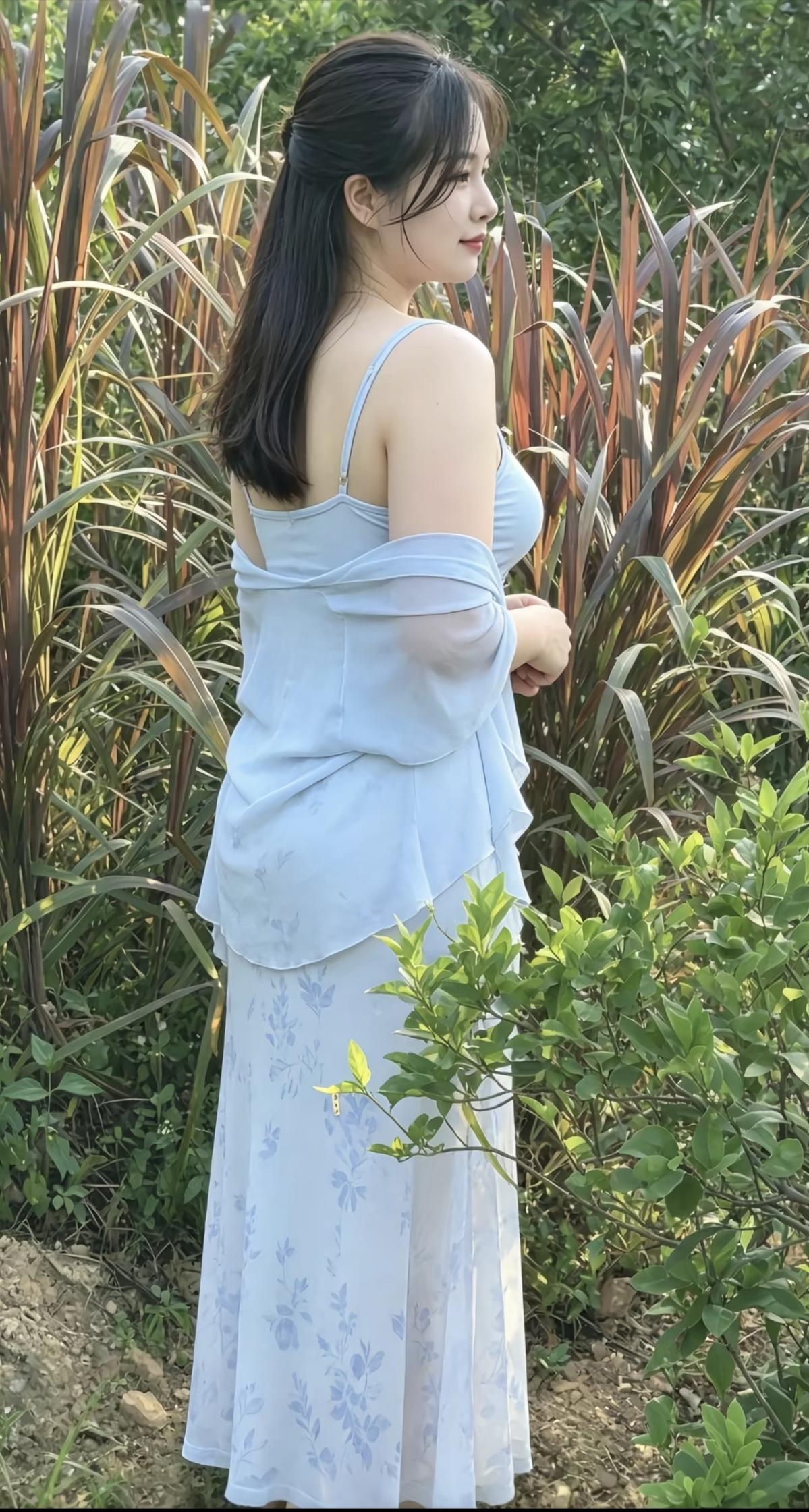 一袭长裙，飘逸如风。
