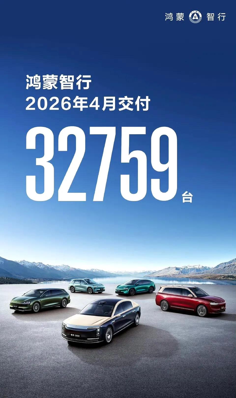 4月小米销量大概率实现“一米穿五界”。鸿蒙智行4月交付32759辆，小米交付超3