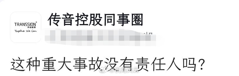 可能传音高层还没想好找哪个人背锅🌝