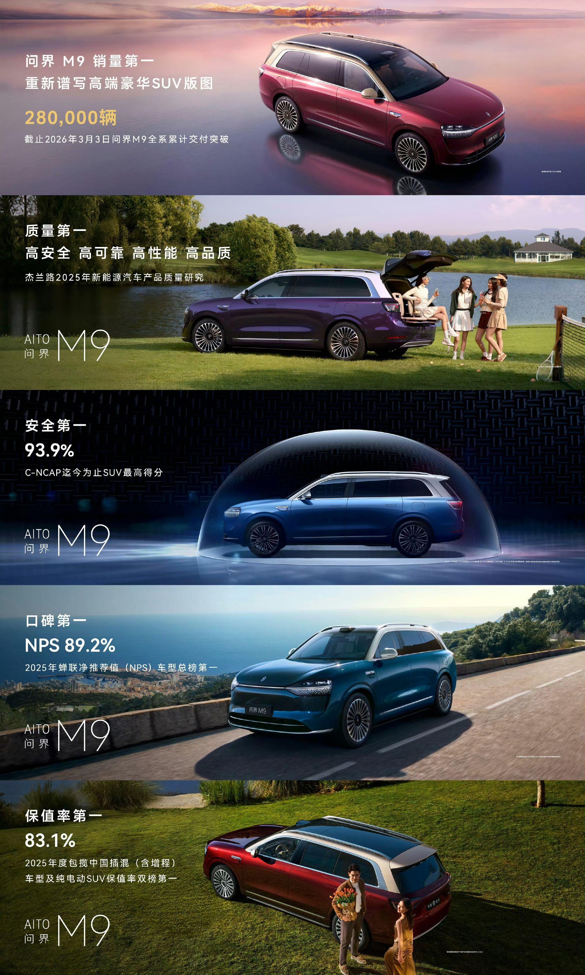 正在被中国智造硬生生撕开一道口子！问界M9预售开启1小时狂揽1150...