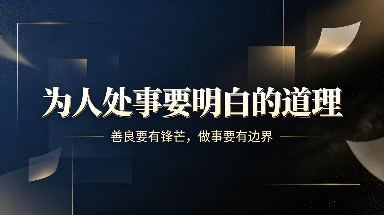 分享我这周有趣的事：为人处世要读懂的现实道理①敢于亮出态度，别人才会有所
