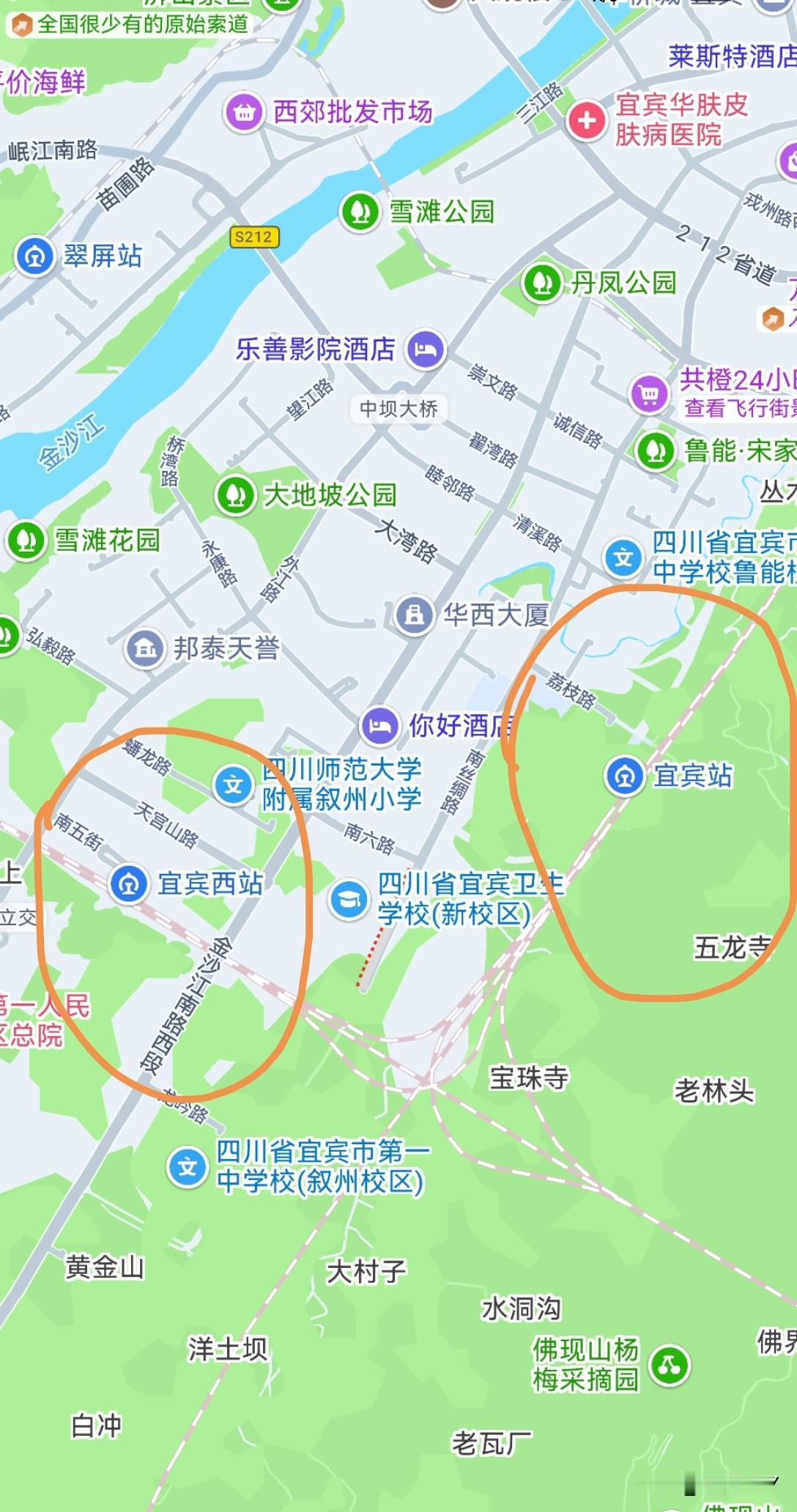 一座小小的宜宾城，竟然有4个火车站，而且有3个都是高铁站，宜宾东站有那么远，还情