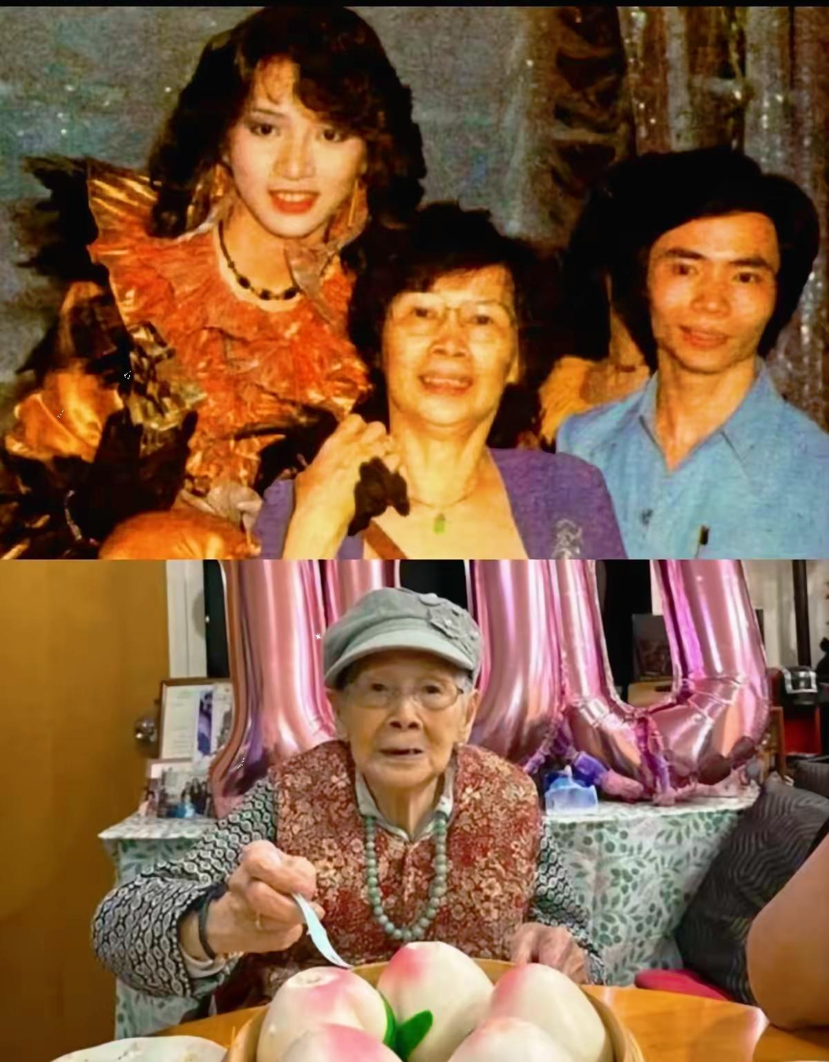 送走三个孩子后，梅艳芳母亲也走了。看到她的死因，我真的破防了。102岁的老人