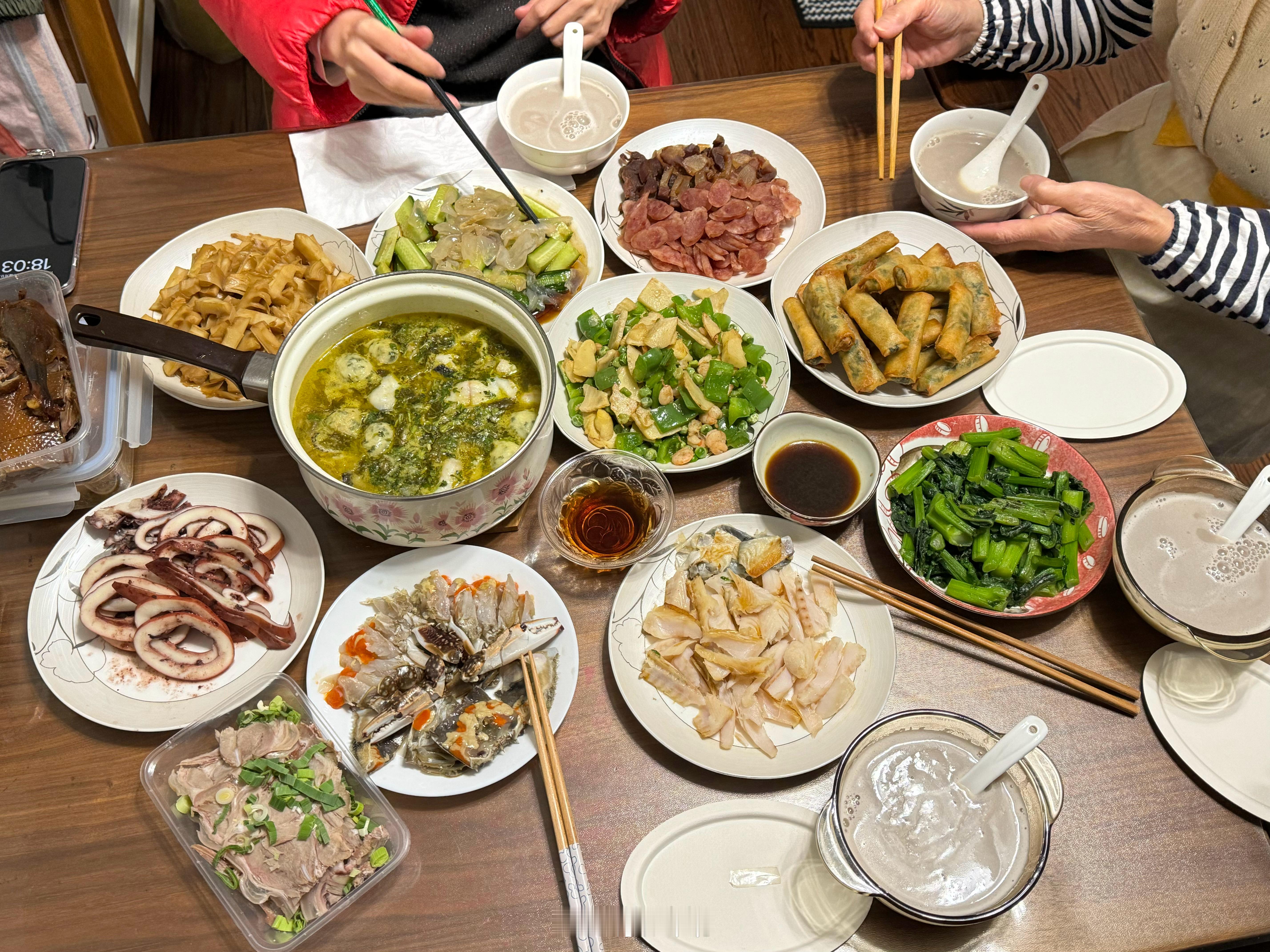 年夜饭！明早出发。