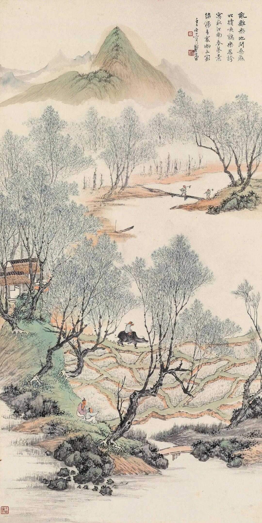 郑午昌（1894—1952），名昶，字午昌，号弱龛、丝鬓散人，斋名鹿胎仙馆，浙江
