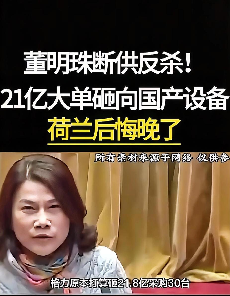 你要禁我就换！荷兰这招真是自摆乌龙。近几日他们把关键半导体设备，尤其是那个神