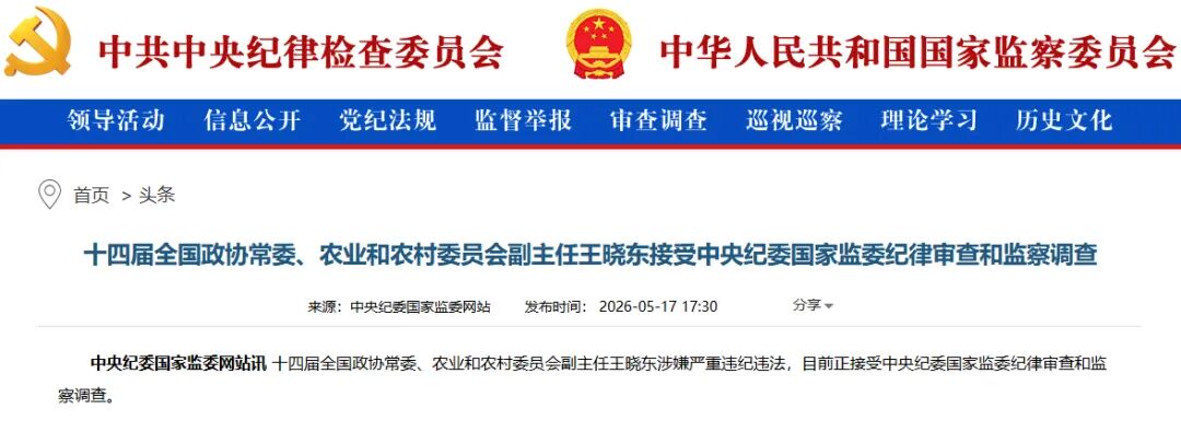 正部级王晓东被查! 40岁成为副省级干部
