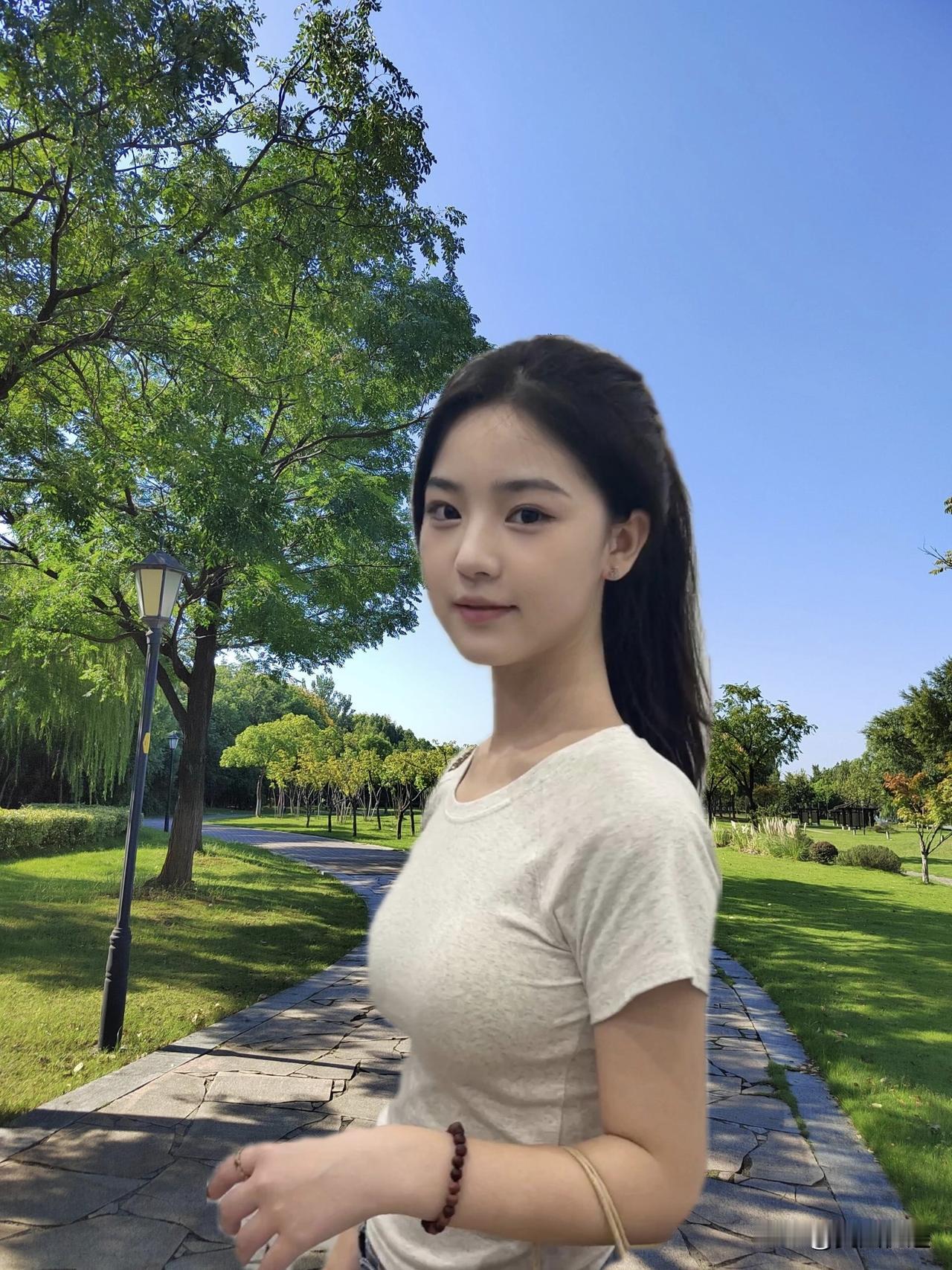 阳光明媚的公园散步，清新自然，心情舒畅！🌞🌳💚