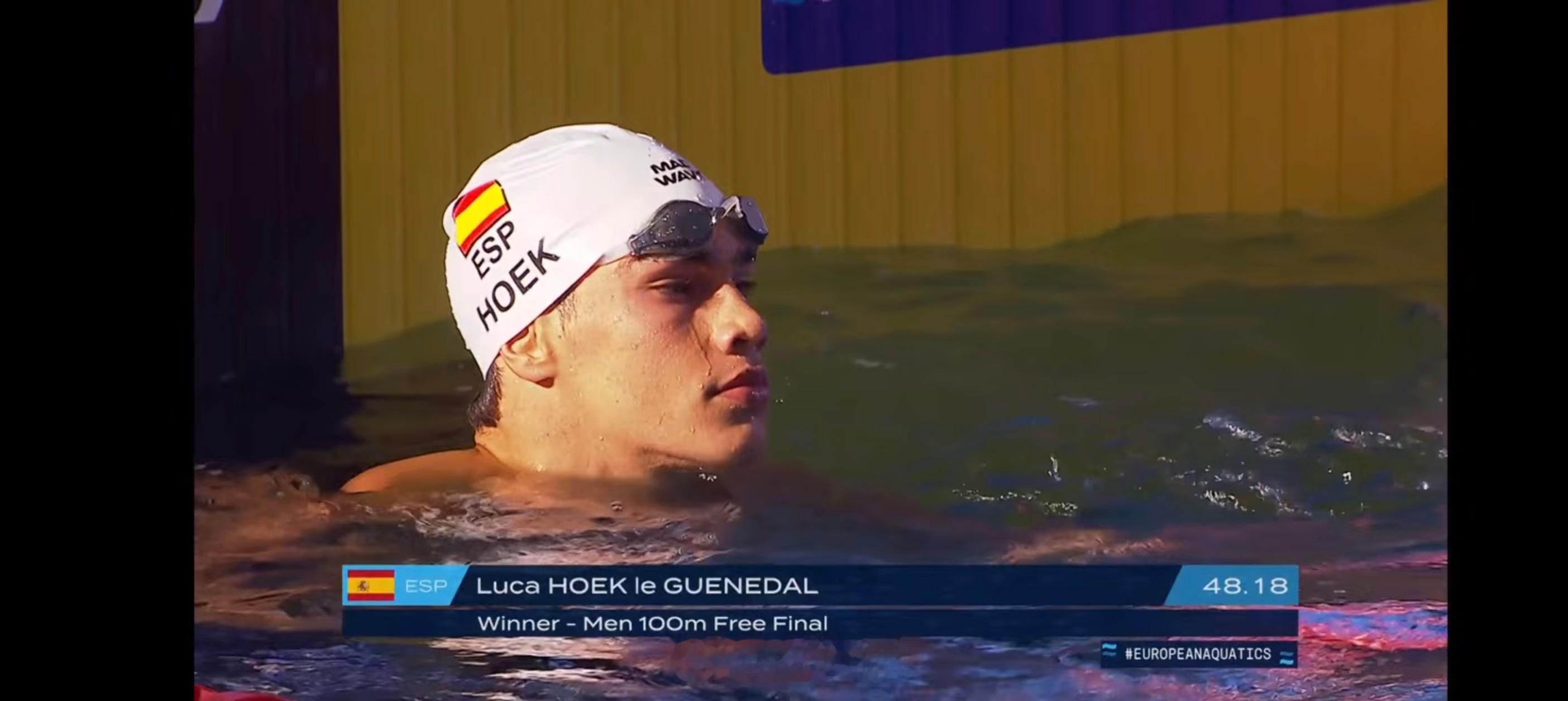 欧洲青年游泳锦标赛男100自决赛🇪🇸LucaHoek48.18