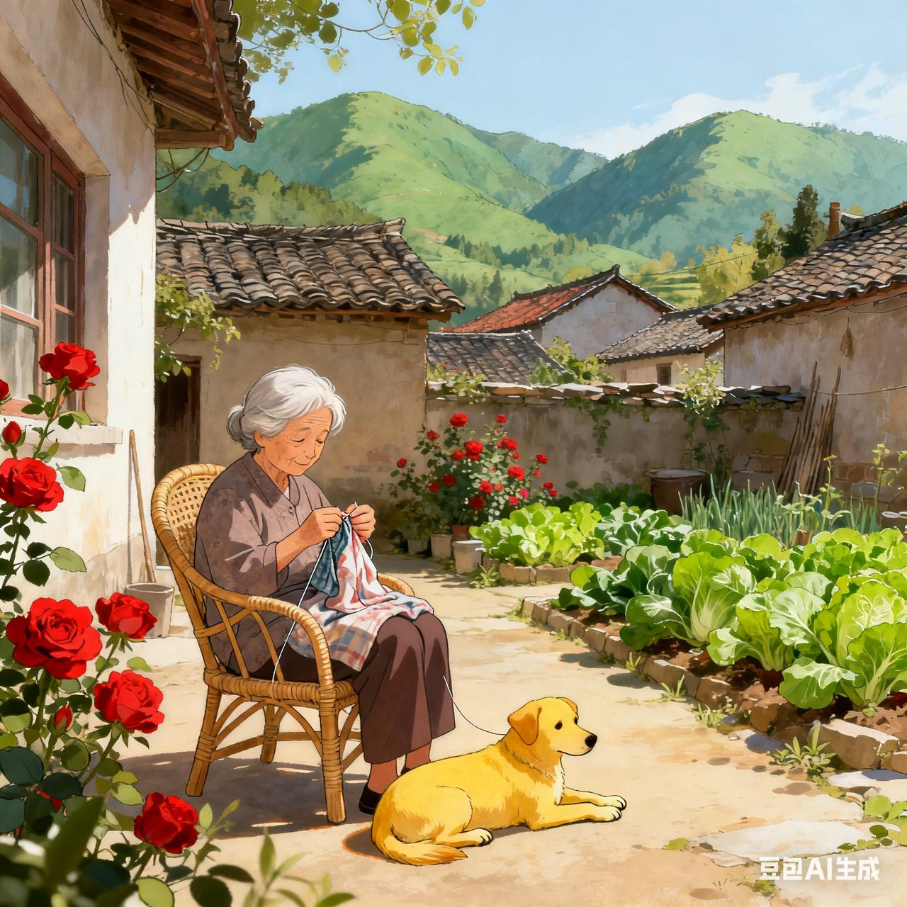 我母亲有退休金，目前有3000多块钱，她自己说够用。她一个人生活，在农村里头