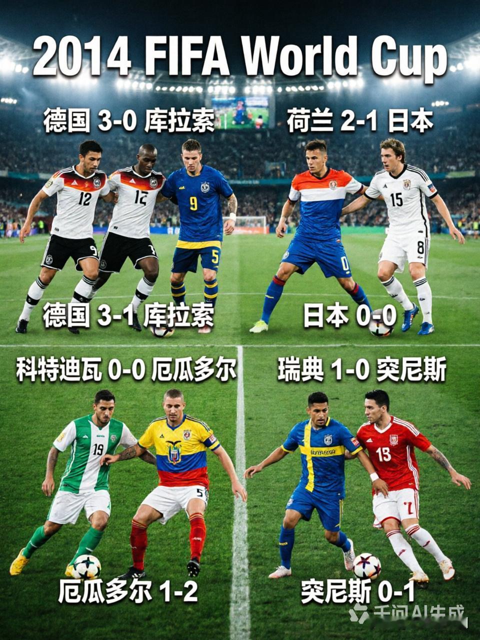 世界杯专刊第四天放手一搏！德国vs库拉索3-03-1荷兰🇳🇱日本2