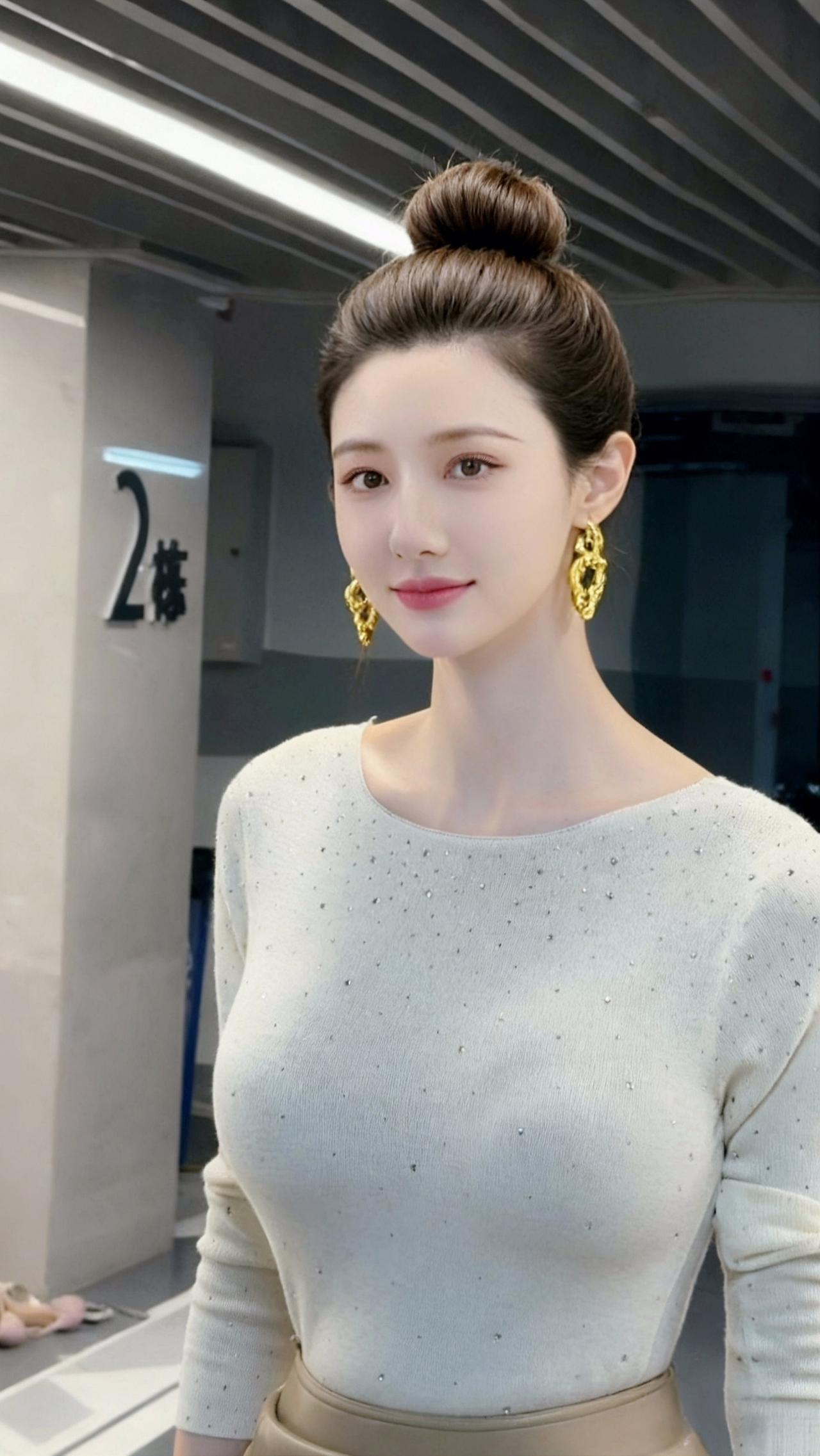 玉颜如花，金饰映辉。高清美女