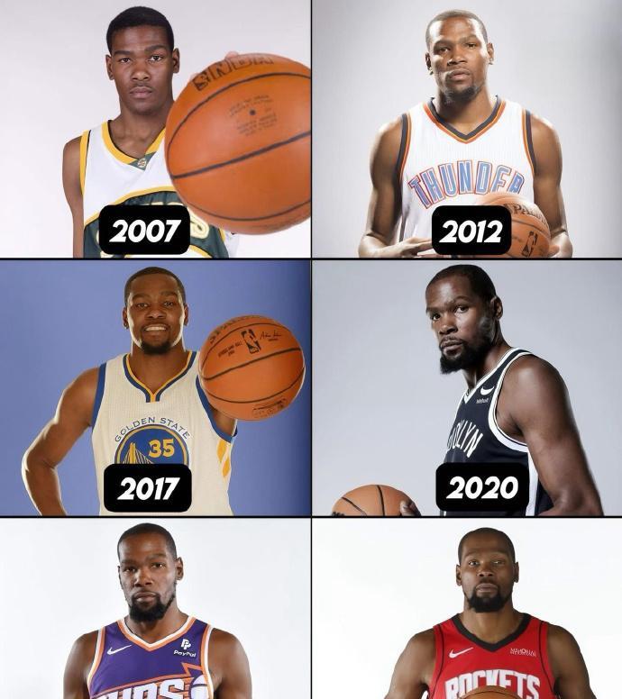 杜兰特的哪一段职业生涯最吸粉？A、超音速：最佳新秀B、雷霆：MVP，连续5年