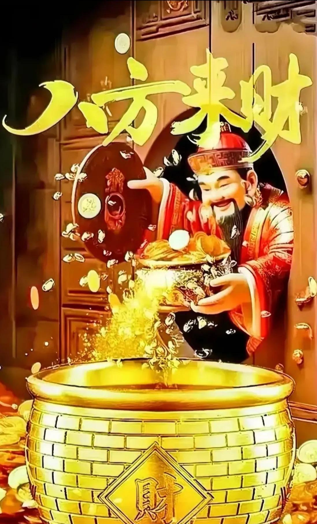 财神送财。八方来财到您家。大财、小财、偏财、正财、横财、吉财、福财、喜财、八方财