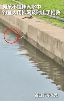 “被人民日报点赞了！”广东东莞，一男孩不慎掉入水中，手一直靠着岸壁扑通扑通求助，