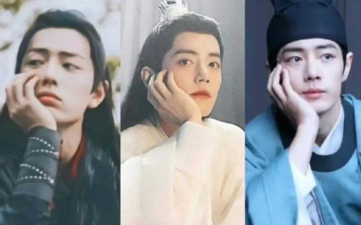 托腮三人组好喜欢肖战戏里戏外不同的感觉