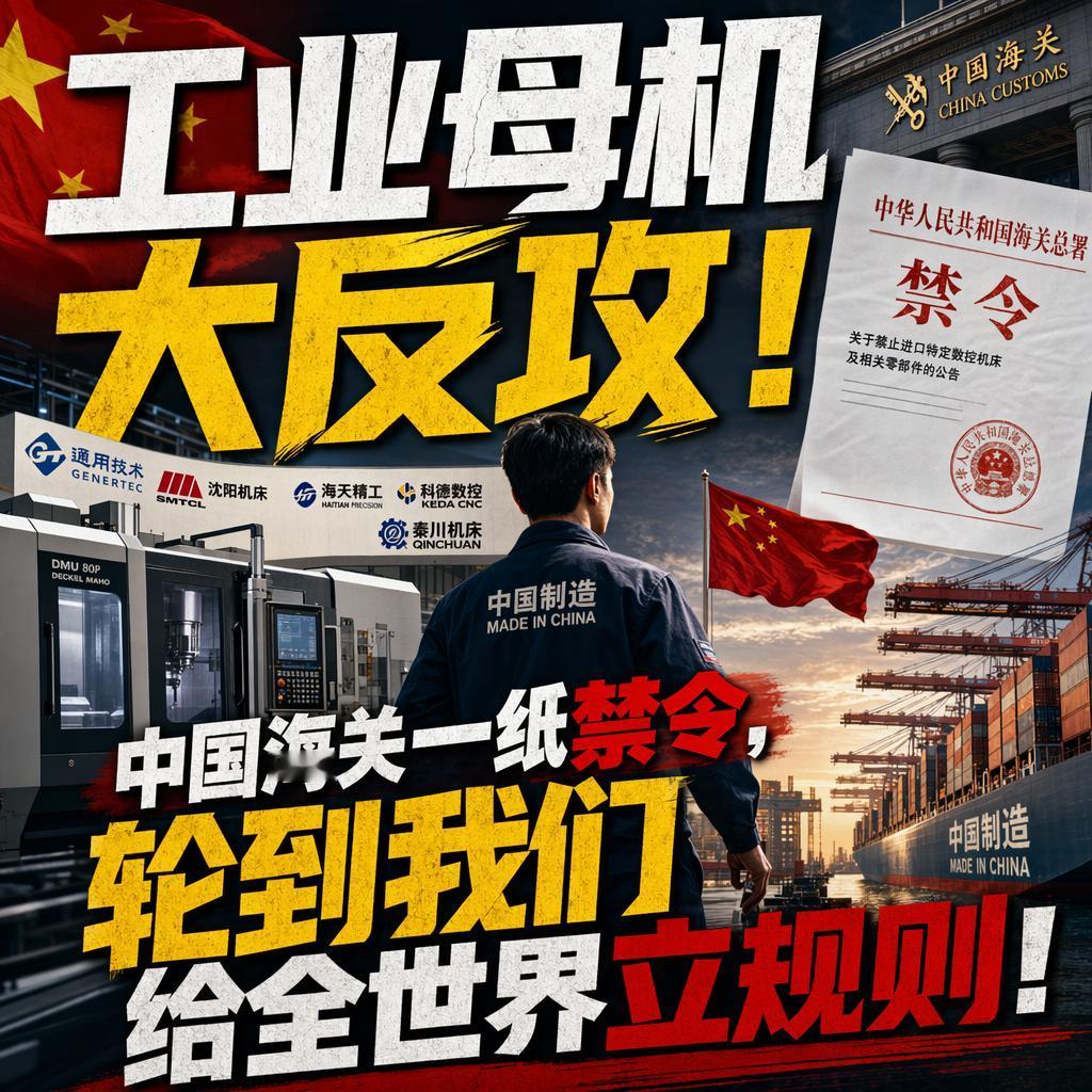 很多人一看到“海关新规”，第一反应就是中国要禁运工业母机了。其实完全搞反了。