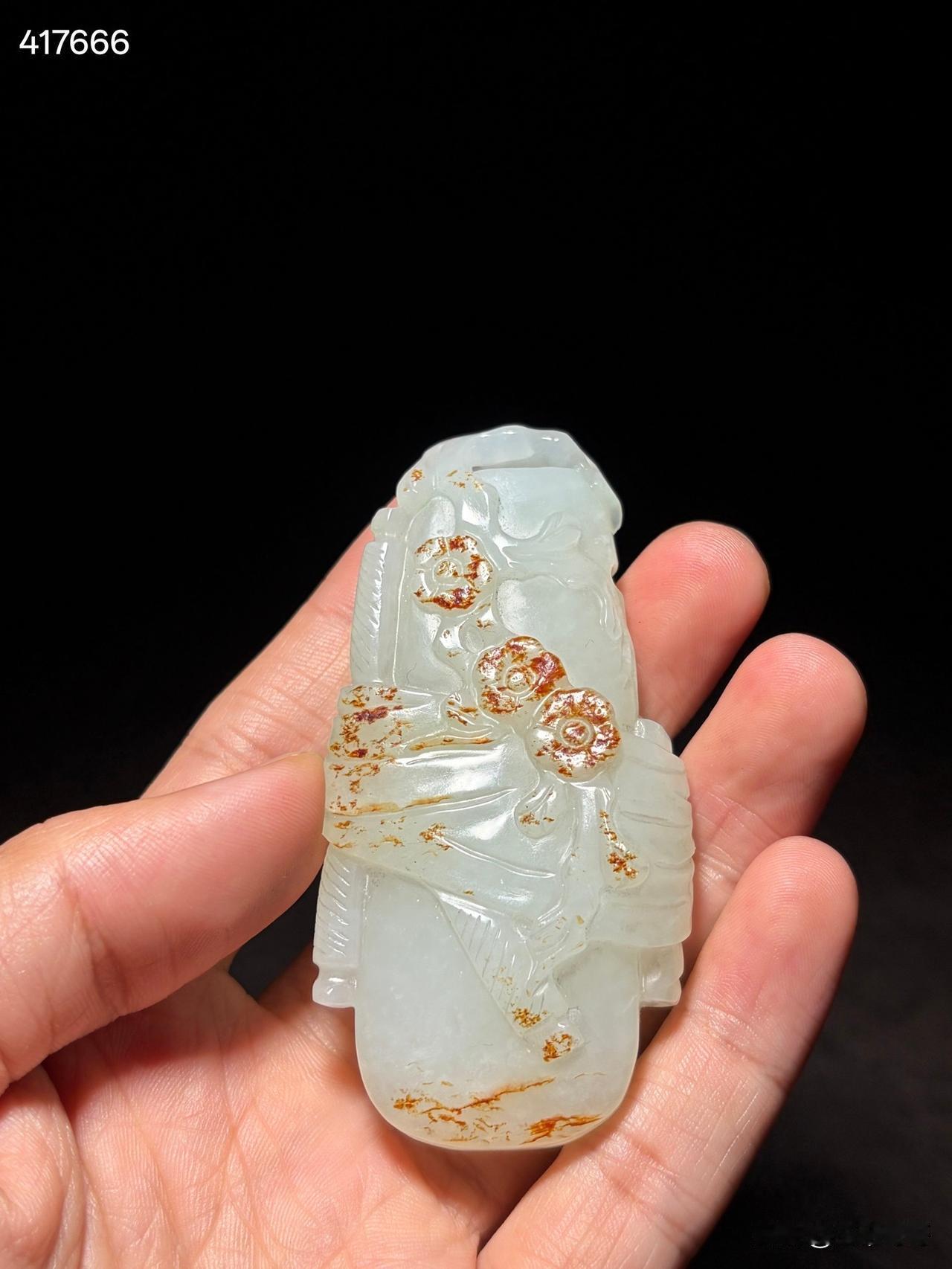 清和田玉琴棋书画雕件尺寸7.9×4×2厘米