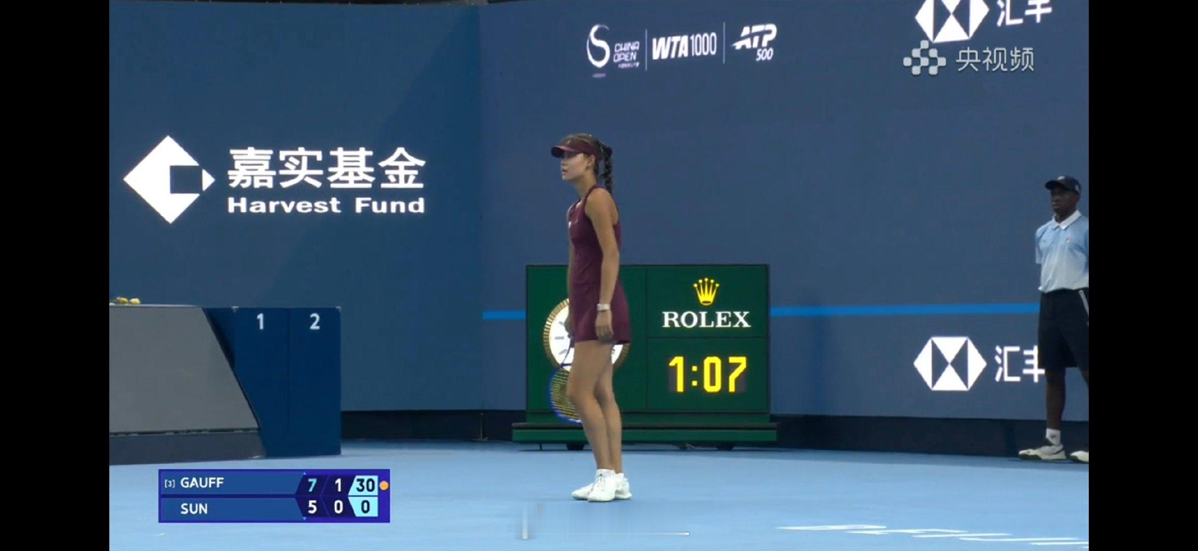 重打那一分后，孙心然明显状态下滑😳#2026中网##wta#​