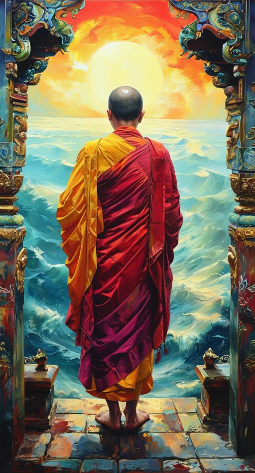 巜愣严经》卷五(一)3愿尊慈悲怜，哀悯沉沦众，示现苦难路，令众解轮回，未