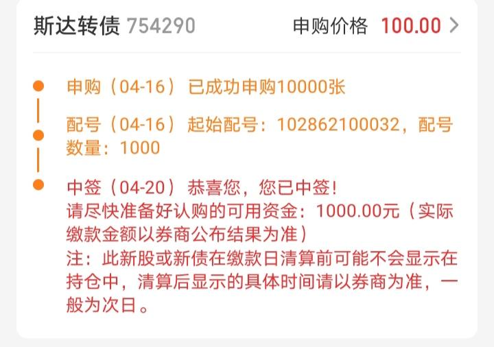 一觉醒来，收到一个小惊喜！兄弟们，斯达和珂玛转债开奖了！大家快去看看中签了没