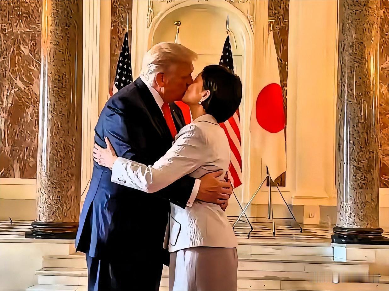 特朗普演讲时当众搂住高市早苗,还有双方拥抱的画面。他们看似亲密无间,实则各怀鬼胎